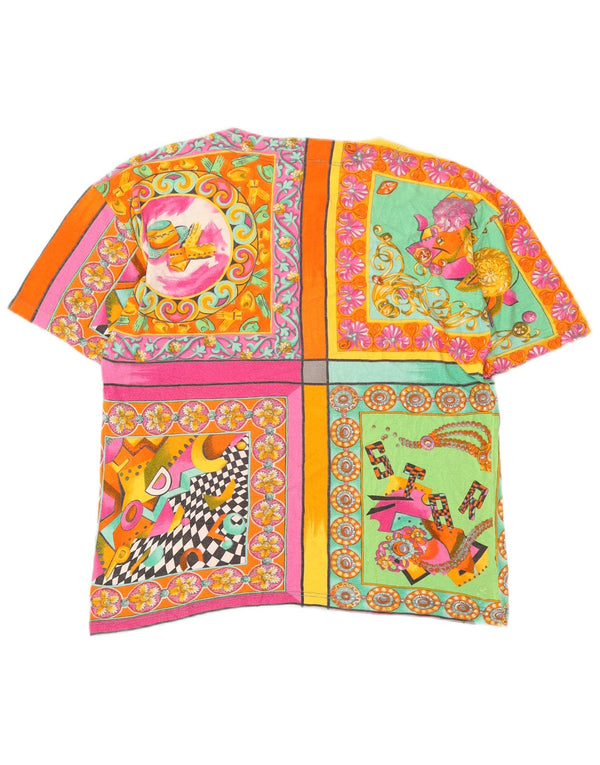 Tricou cu grafic pentru femei Silhouette Top UK 16 mare, multicolor, patchwork