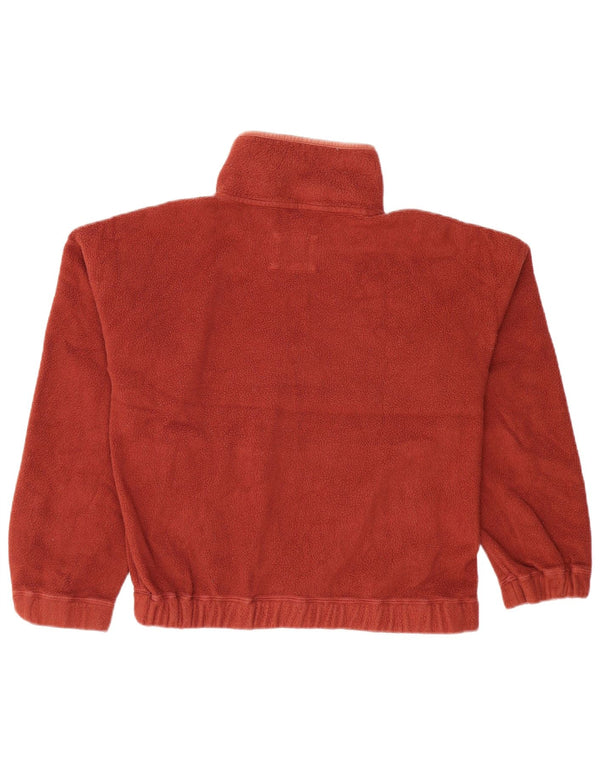 Abercrombie & Fitch Womens Oversized Fleece Jumper UK 10 Small Burgundy