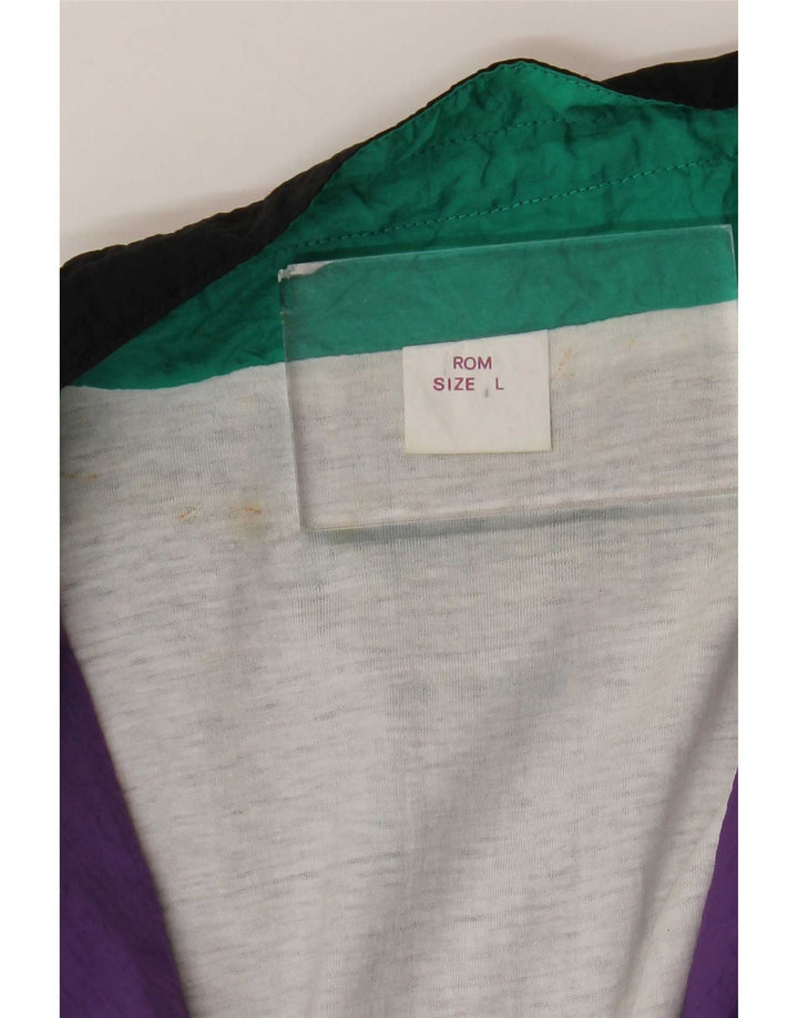 Trening pentru bărbați vintage, jachetă mare, multicoloră, din poliamidă