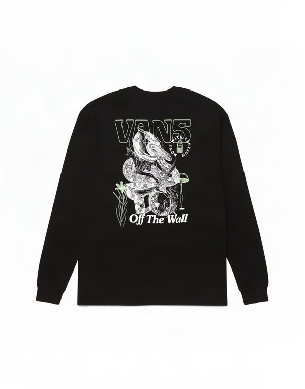 Vans pentru bărbați Classic Fit Graphic Top cu mânecă lungă 2XL, bumbac negru