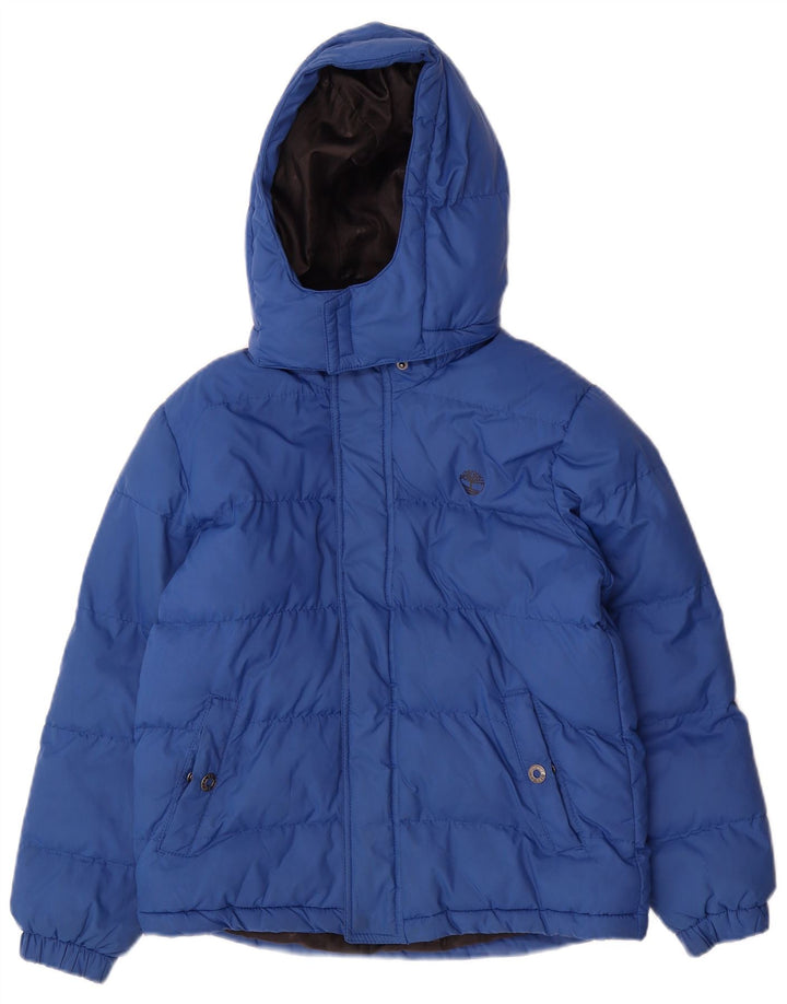 Jachetă căptușită cu glugă Timberland pentru băieți 9-10 ani poliester albastru