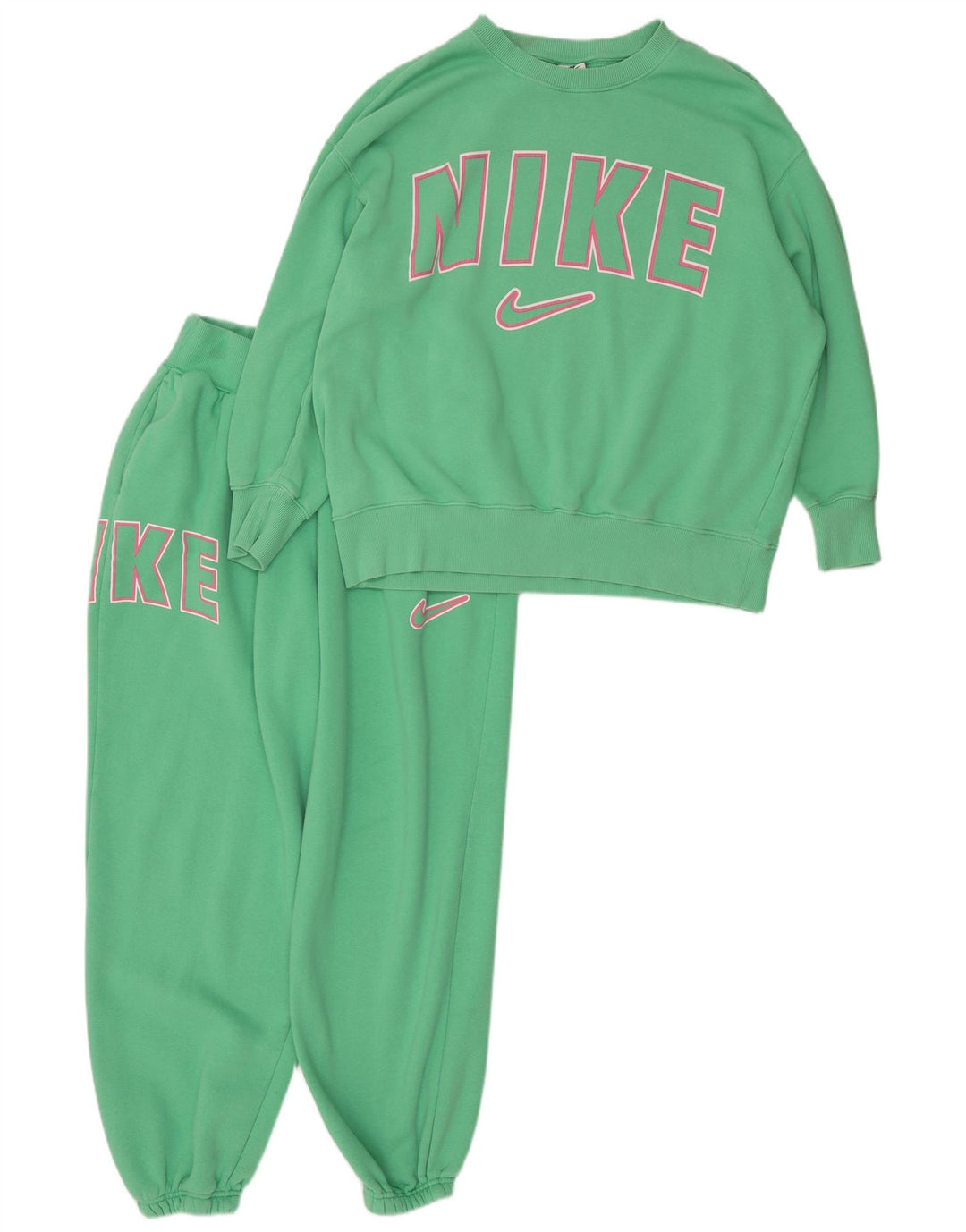 Trening complet supradimensionat pentru femei Nike, UK 14, bumbac verde mediu