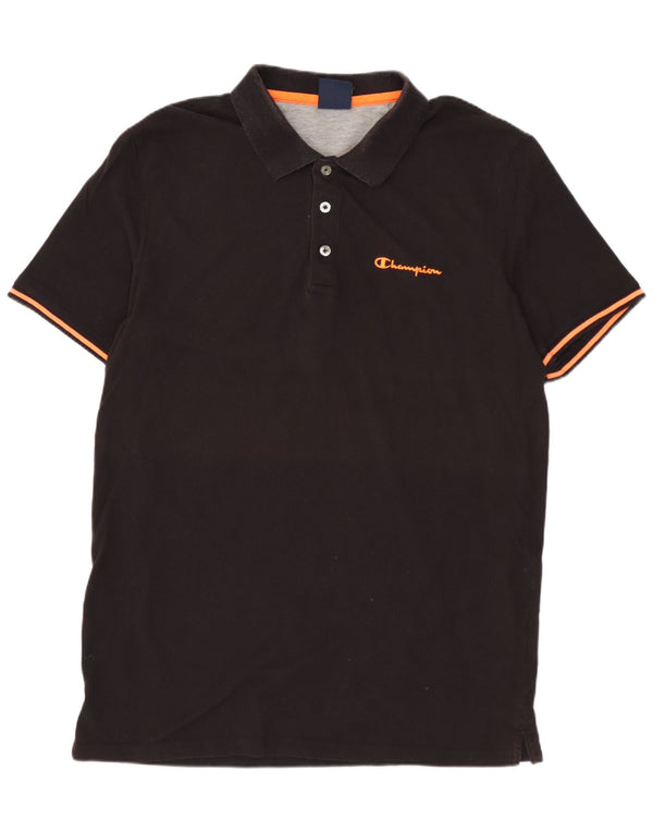 Tricou polo pentru bărbați CHAMPION XL bumbac negru