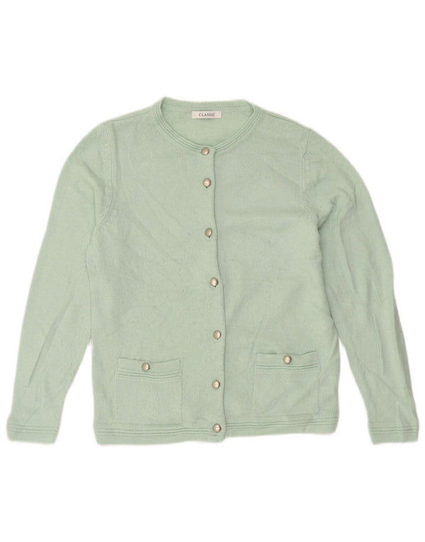 Pulover cardigan pentru femei Marks & Spencer UK 12 verde mediu acrilic