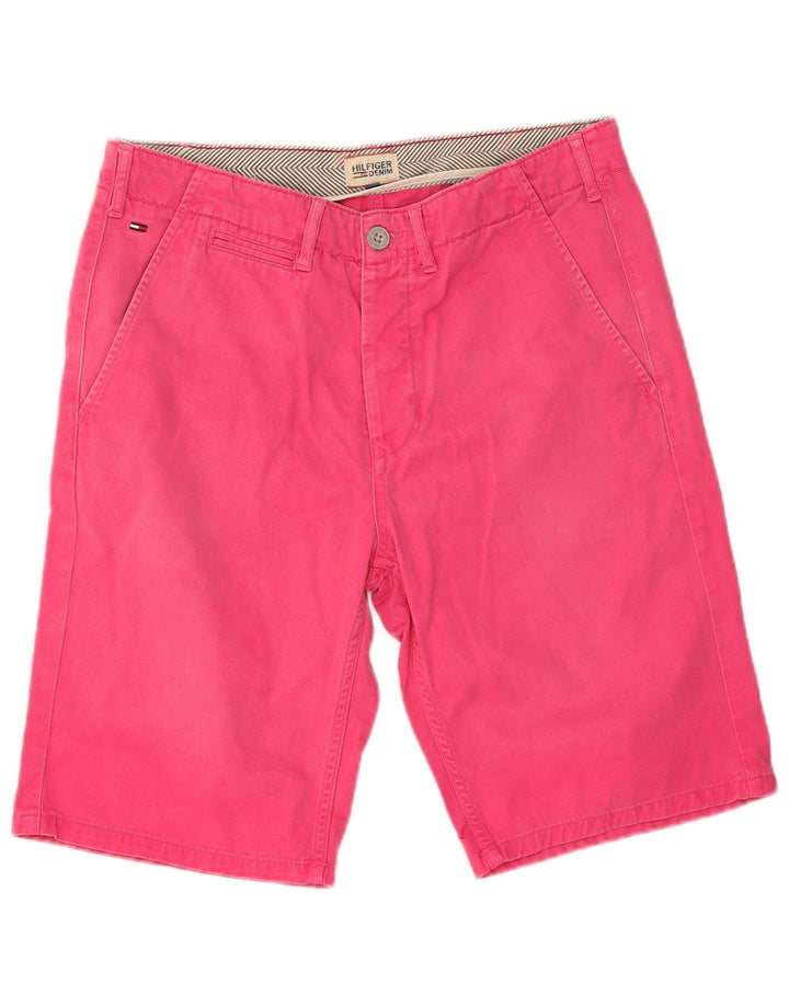 Pantaloni scurți chino Tommy Hilfiger pentru bărbați W30, bumbac roz mediu
