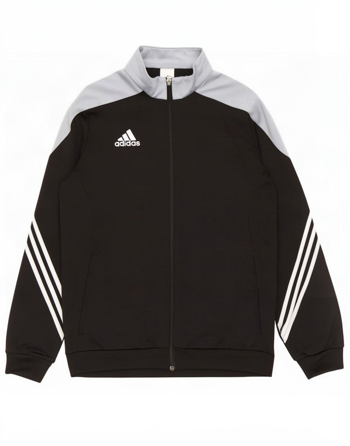 Jachetă de trening pentru bărbați Adidas, mare, negru, poliester bloc de culoare