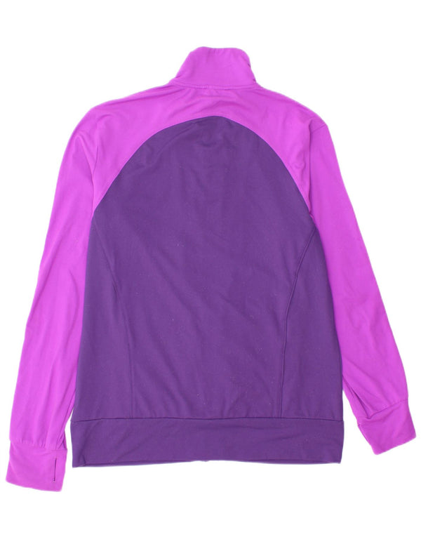 Jachetă de top pentru trening Adidas pentru femei UK 12/14 Medium Purple Colorblock