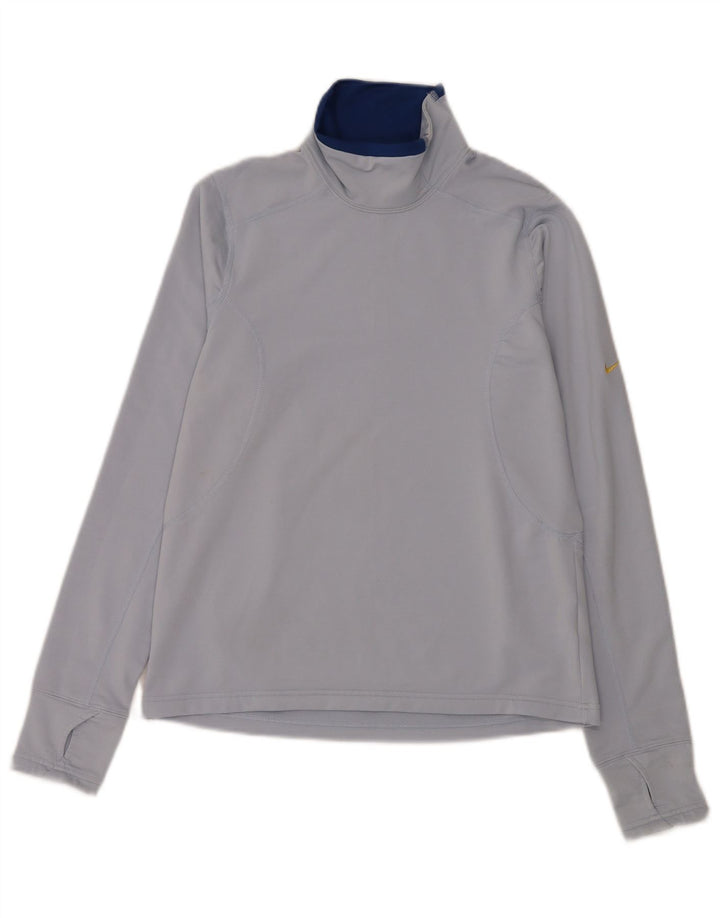 Nike pentru femei Dri Fit Regular Top cu mânecă lungă US 8/10 Medium Blue Sports