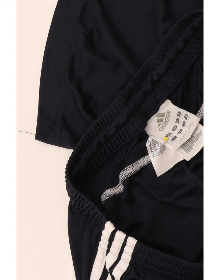 Pantaloni scurți sport Adidas pentru femei, medii bleumarin, poliester color bloc