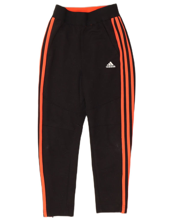 Pantaloni de trening Adidas Climalite pentru baieti 7-8 ani poliester negru