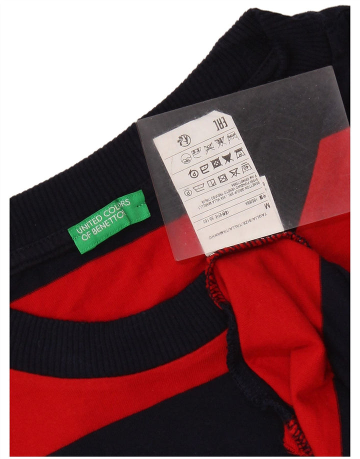 BENETTON Tricou Bărbați Top Mediu Bleumarin, Bumbac cu dungi