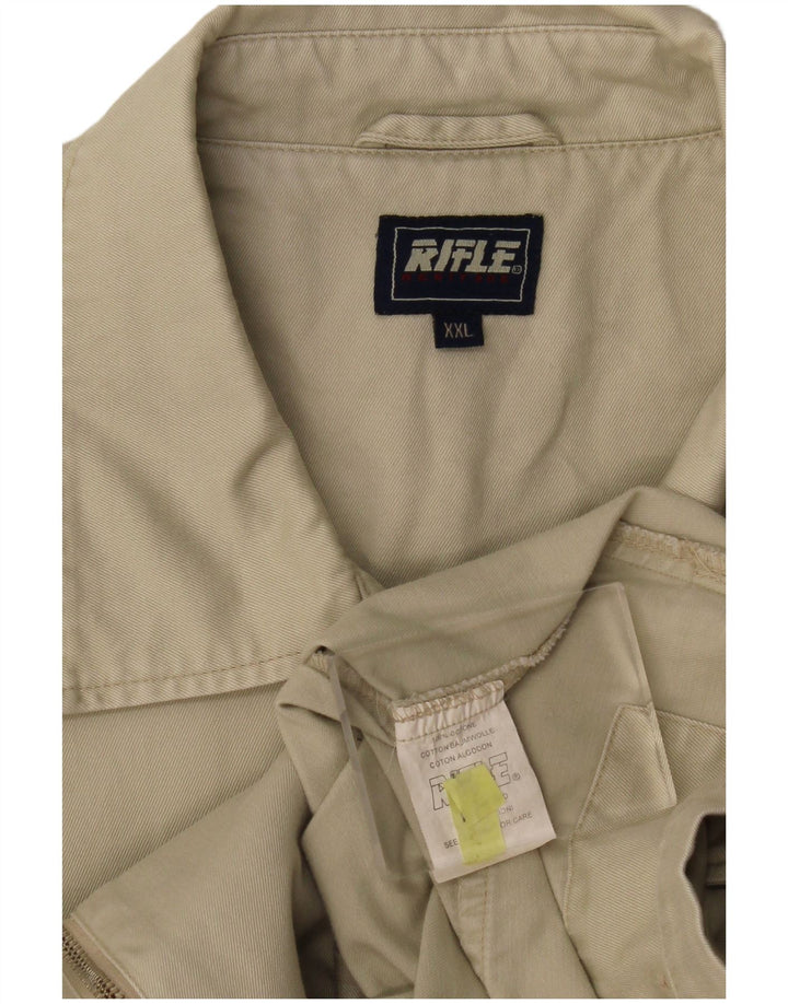 Rifle Bomber Jacket pentru bărbați UK 44 2XL Verde Bumbac
