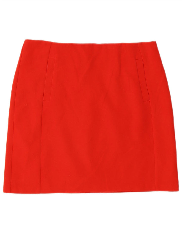 Fusta mini pentru femei Marks & Spencer UK 12 Medium W30 Poliester roșu