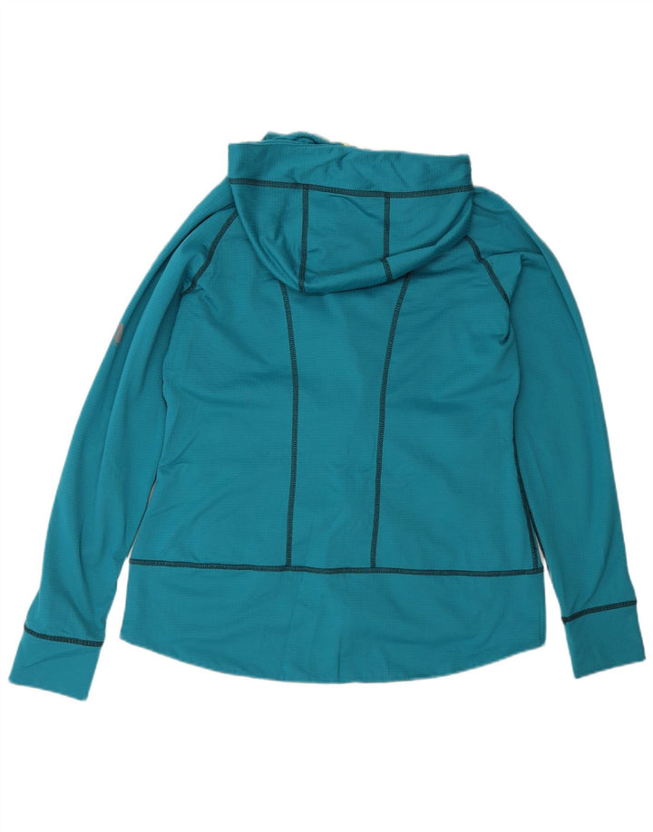 Eddie Bauer Pulover cu capota cu fermoar pentru femei UK 16 Poliester albastru mare