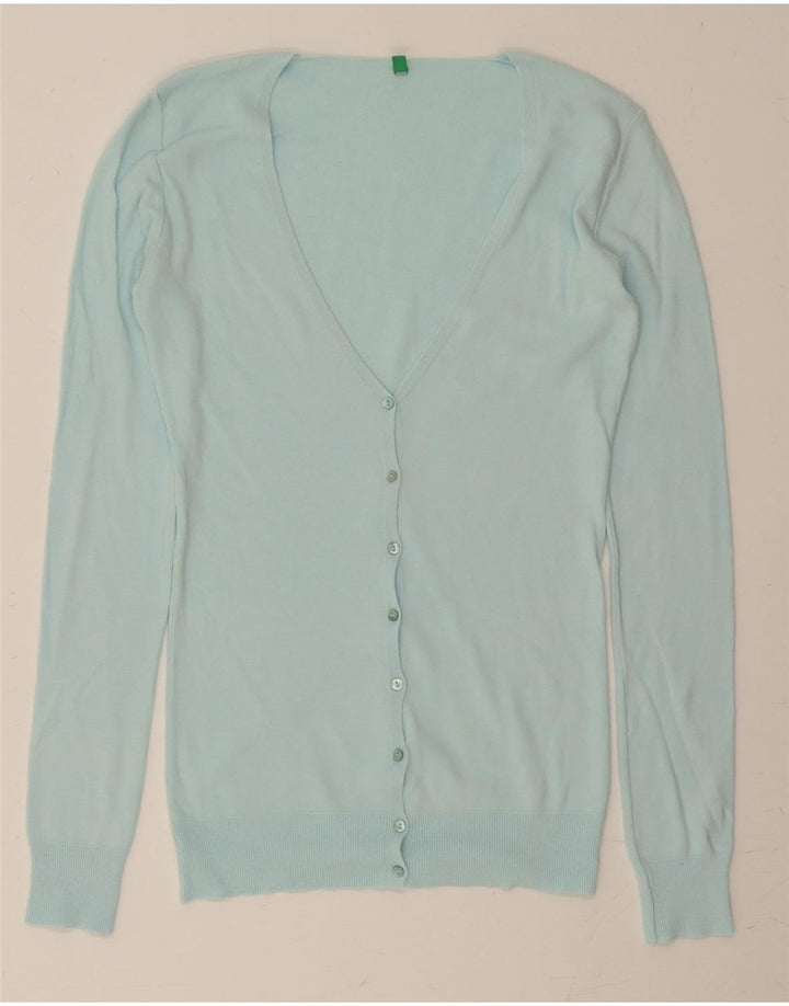 BENETTON Womens Cardigan Sweater UK 12 Medium Blue Vintage Benetton and Second-Hand Benetton from Messina Hembry 