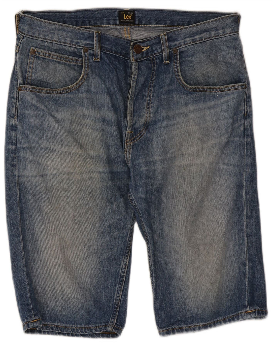 Pantaloni scurți din blugi pentru bărbați Lee W31, bumbac albastru mediu