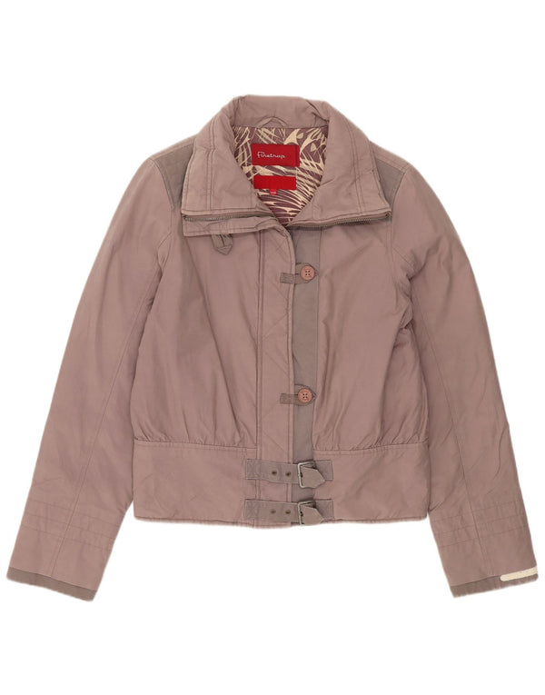 Firetrap Bomber Jacket pentru femei UK 10 Small Grey Bumbac