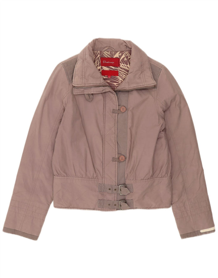 Firetrap Bomber Jacket pentru femei UK 10 Small Grey Bumbac