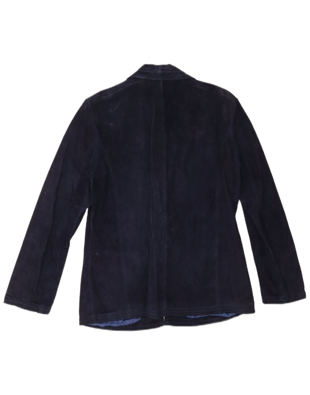 Jacheta de piele intoarsa pentru femei Andrea Mare UK 14 Medium Bleumarin din piele