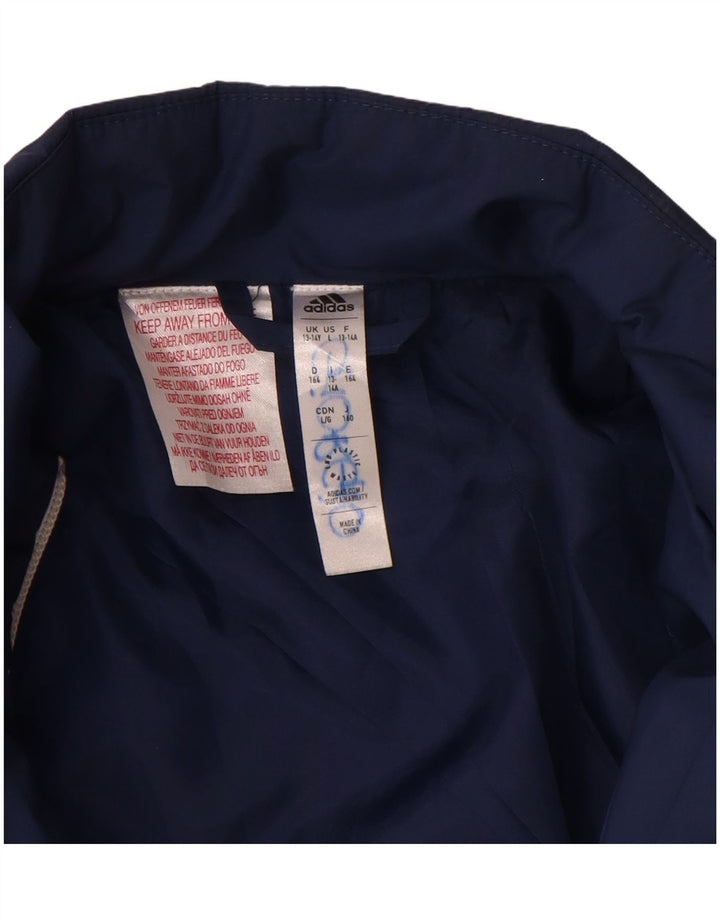 Jachetă căptușită cu grafică Adidas pentru băieți 13-14 ani poliester bleumarin