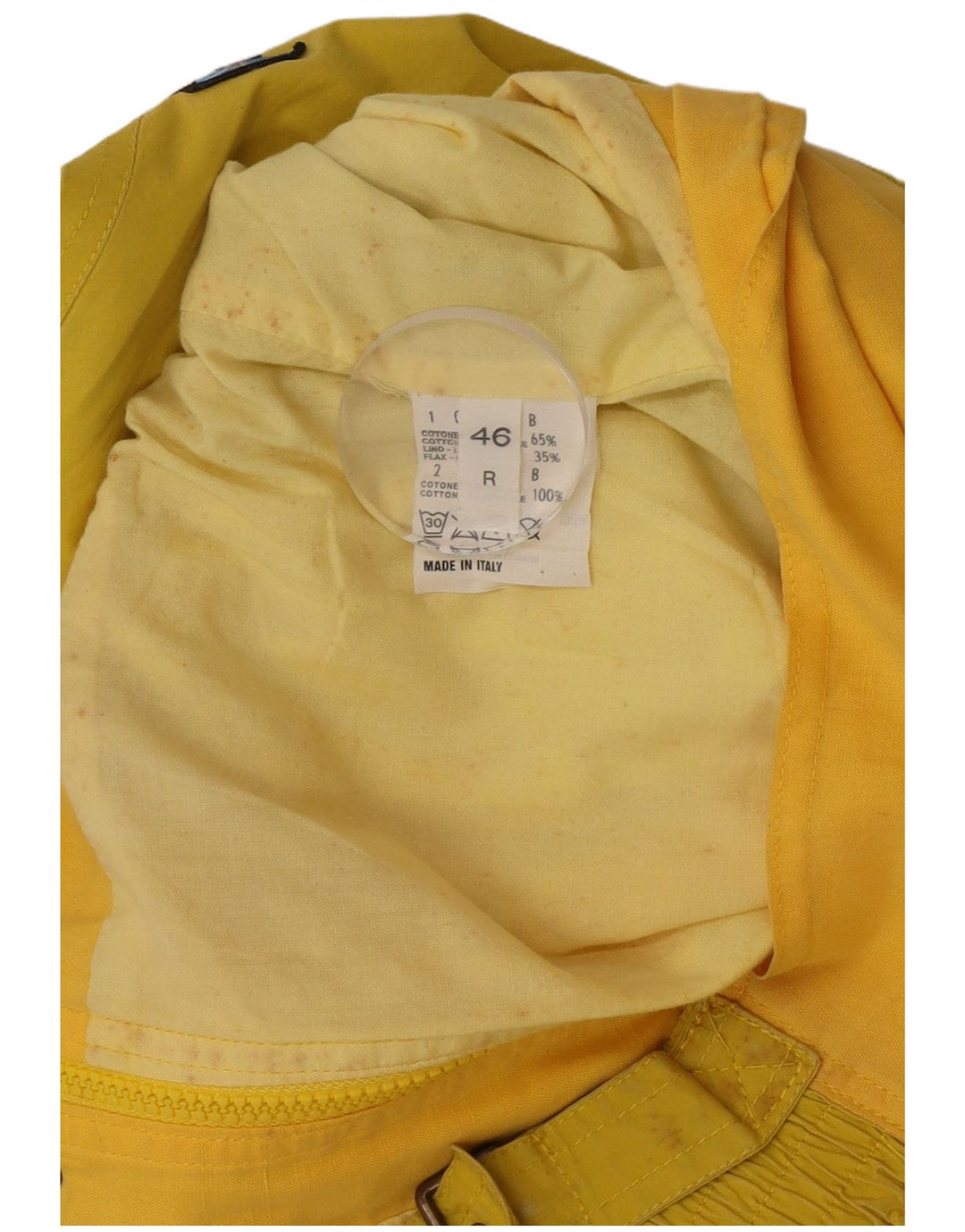 Jachetă Bomber Vintage pentru bărbați IT 46 Bumbac Colorblock Galben Mic