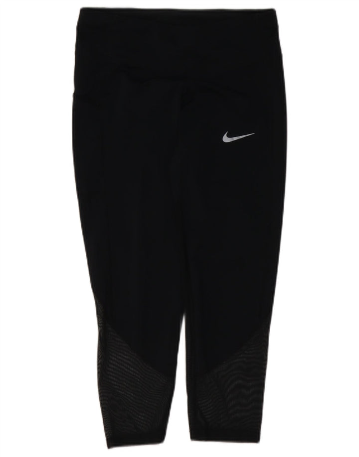 Leggings Nike Dri Fit pentru femei UK 8 Small Negru Geometric Poliester