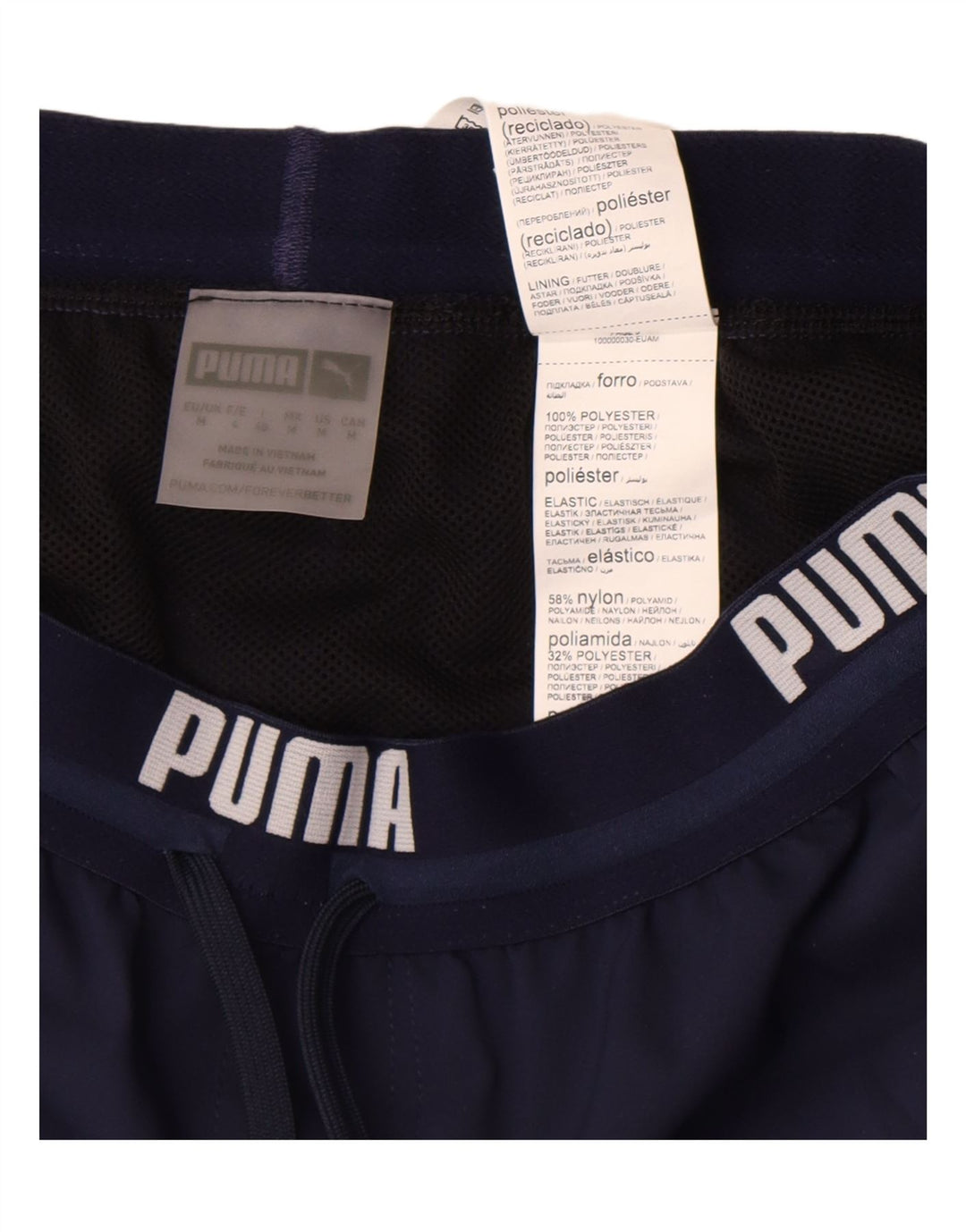 Pantaloni scurți sport grafic Puma pentru bărbați, poliester mediu albastru