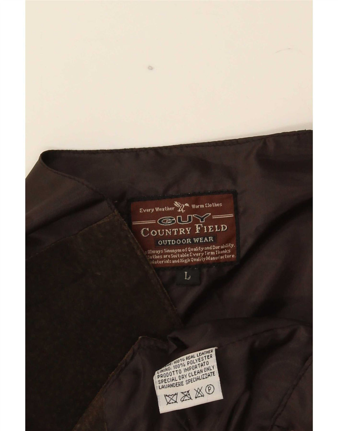 Vestă vintage bărbătească din piele intoarsa mare maro