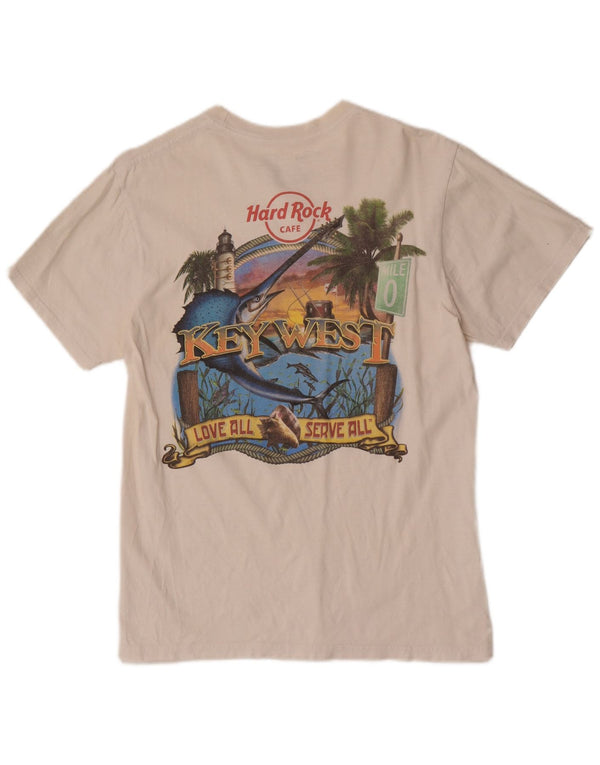 Hard Rock Cafe Bărbați Key West Tricou grafic Top Medium Alb Bumbac
