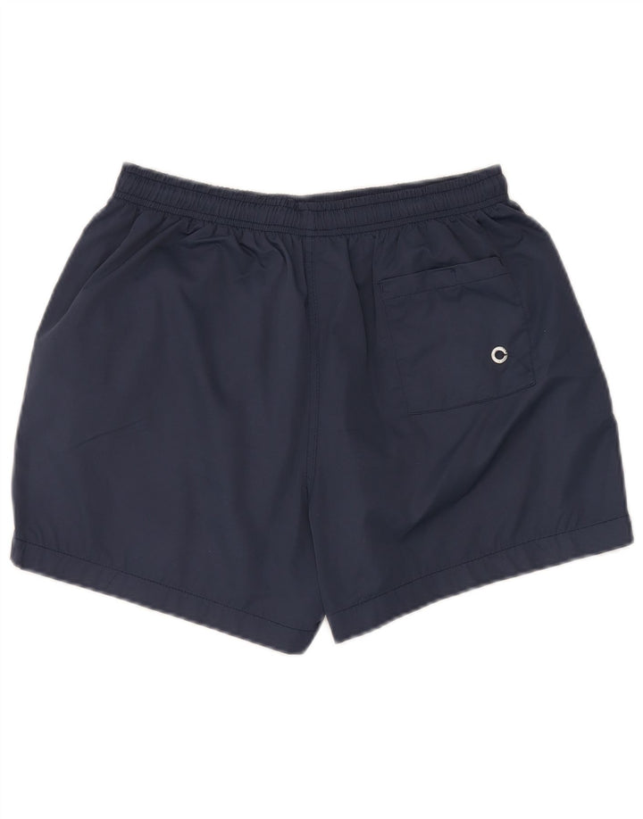 Pantaloni scurți de înot vintage pentru bărbați, poliester medii bleumarin