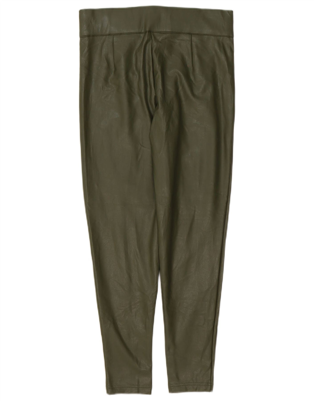 Leggings din piele artificială pentru femei Marks & Spencer UK 10 Poliester verde mic