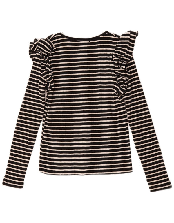Top pentru femei Zara cu mânecă lungă UK 12 Medium Black Dunge