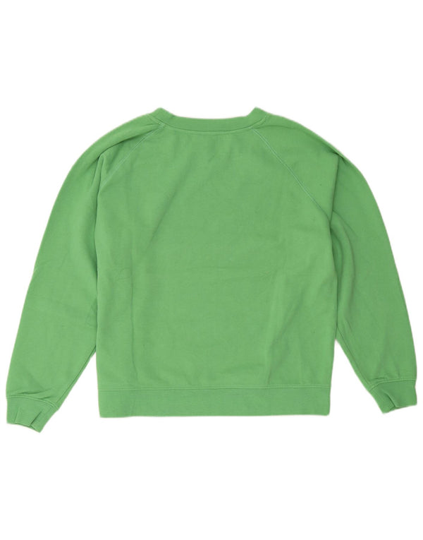 Jack Wills Pulover cu grafic pentru femei UK 12 Bumbac verde mediu