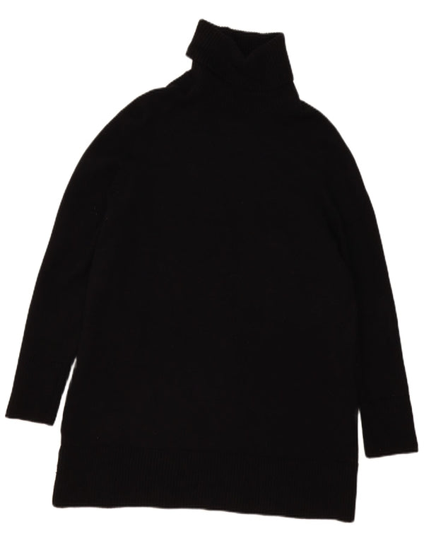 Pulover supradimensionat pentru femei Zara, cu gât rulat, UK 10, mic, negru, viscoză