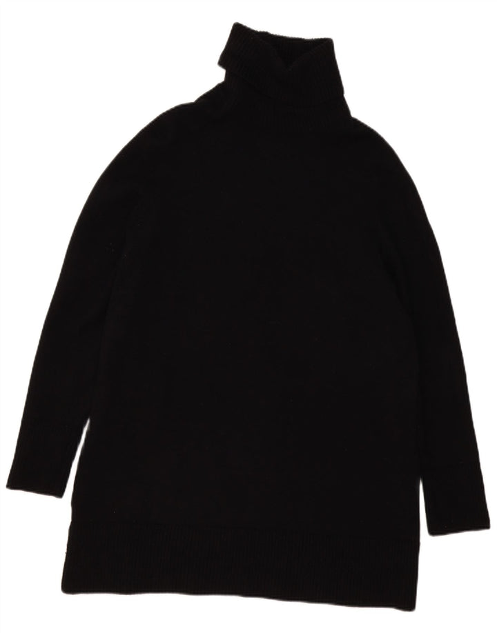 Pulover supradimensionat pentru femei Zara, cu gât rulat, UK 10, mic, negru, viscoză