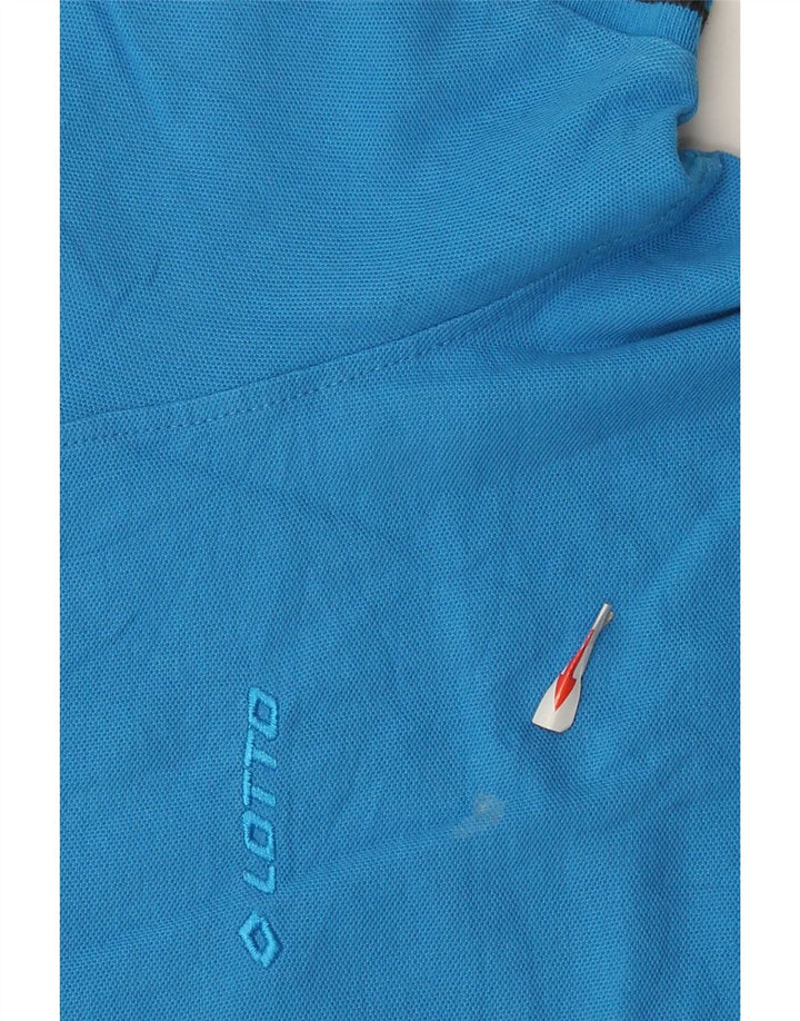 Tricou polo pentru bărbați Lotto, bumbac albastru mediu