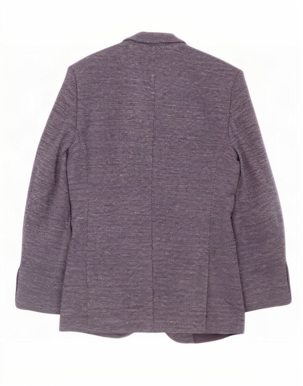 Blazer pentru bărbați Hugo Boss, cu 2 nasturi, EU 46, mic, bleumarin, bumbac cu pete