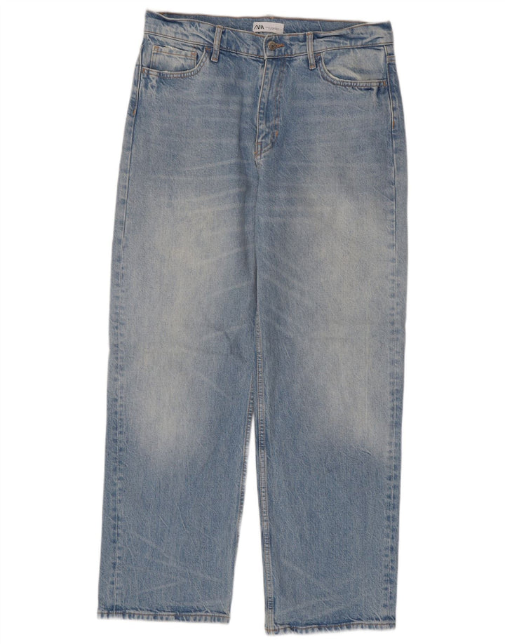 Blugi largi dama ZARA EU 42 Large W32 L31 Albastru