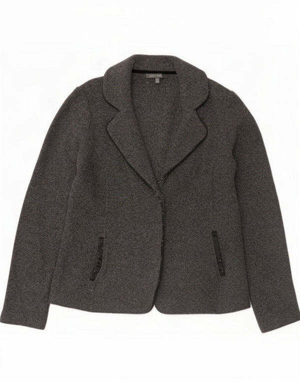 Pulover cardigan pentru femei Laura Ashley UK 12 Medium Gri Lambswool
