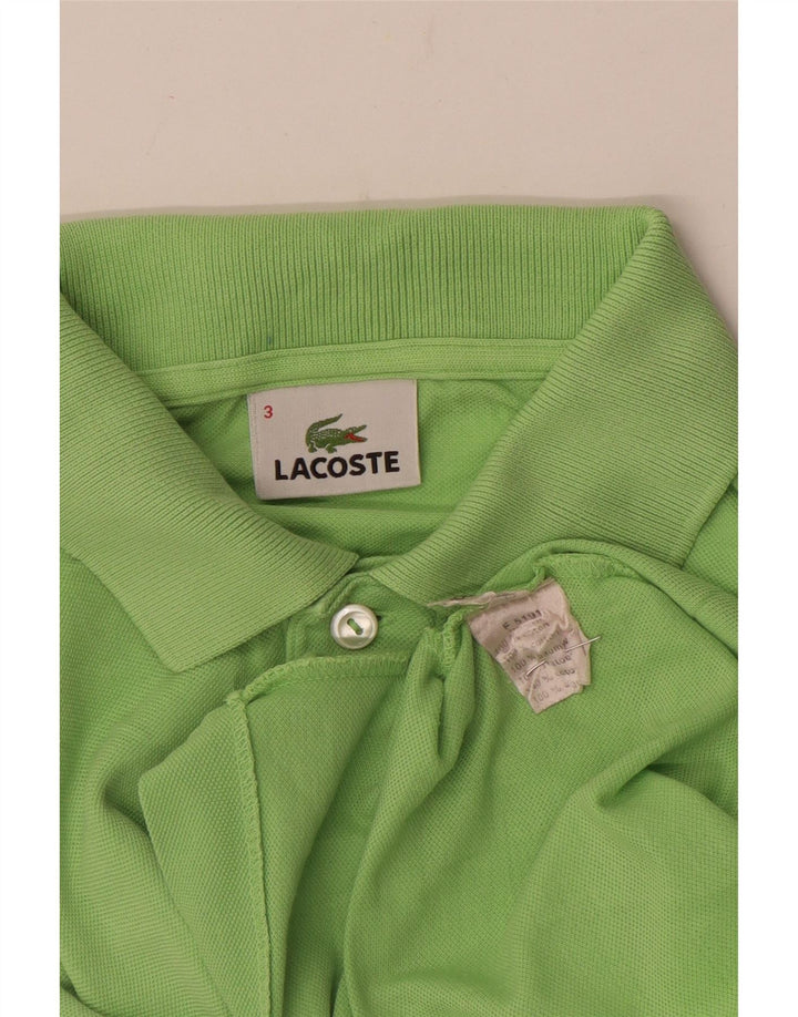 Tricou polo Lacoste pentru bărbați, mărimea 3, bumbac verde mic