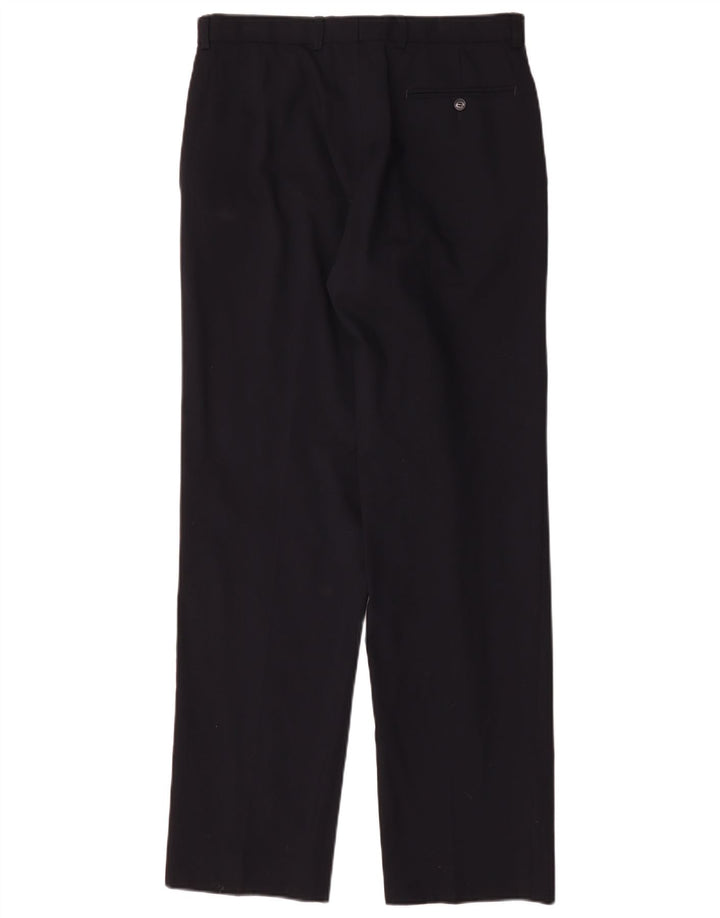 Pantaloni casual drepti pentru bărbați Marks & Spencer L32 L33 Lână bleumarin