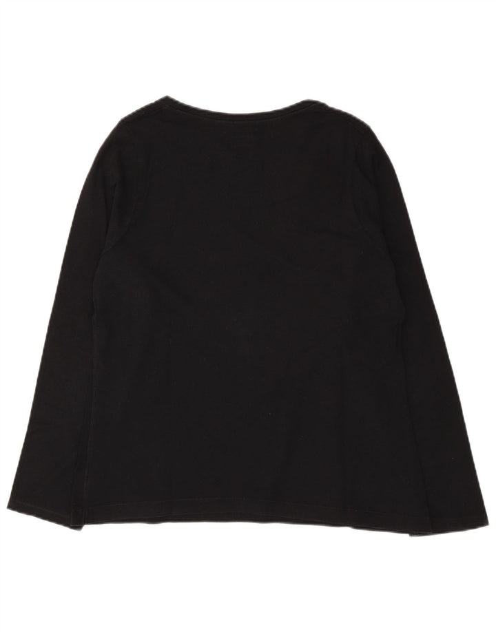 Top pentru femei Champion cu mânecă lungă UK 12 Medium Black Bumbac