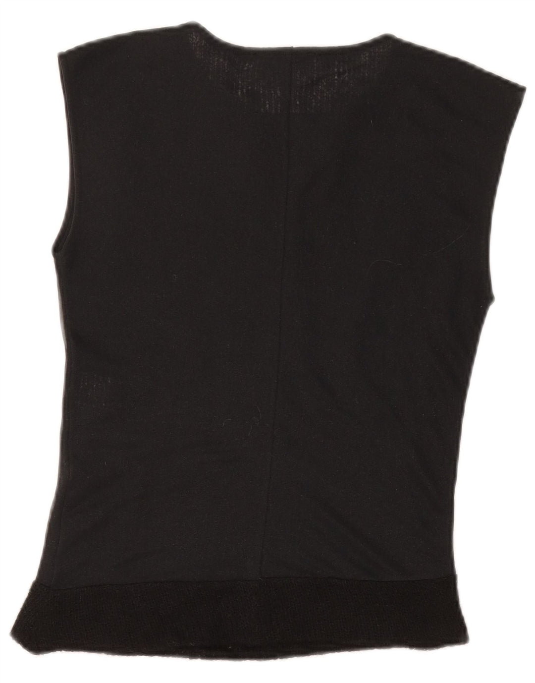 COSTUME NATIONAL Womens Sleeveless Blouse Top IT 42 Medium Black Polyester