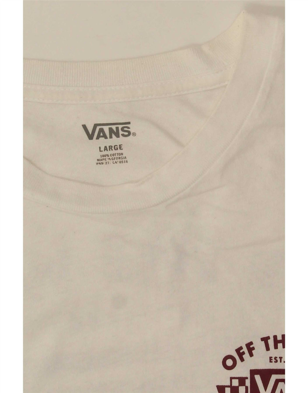 Tricou grafic Vans pentru bărbați Top mare din bumbac alb