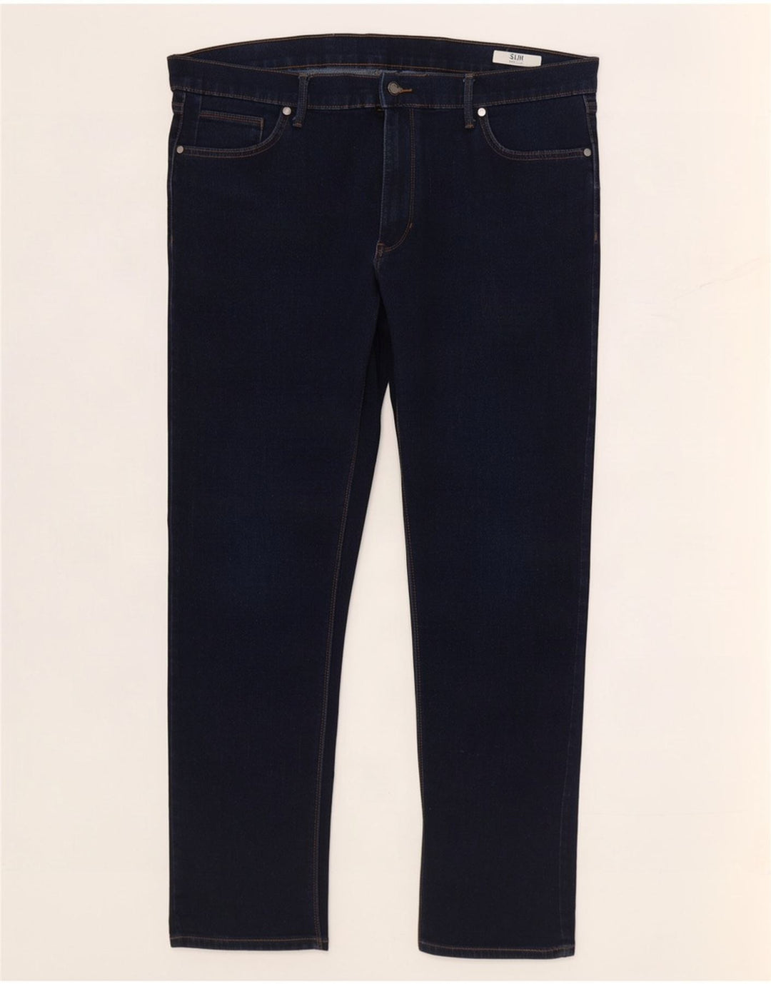 Blugi slim pentru bărbați Marks & Spencer W40 L31 bumbac bleumarin