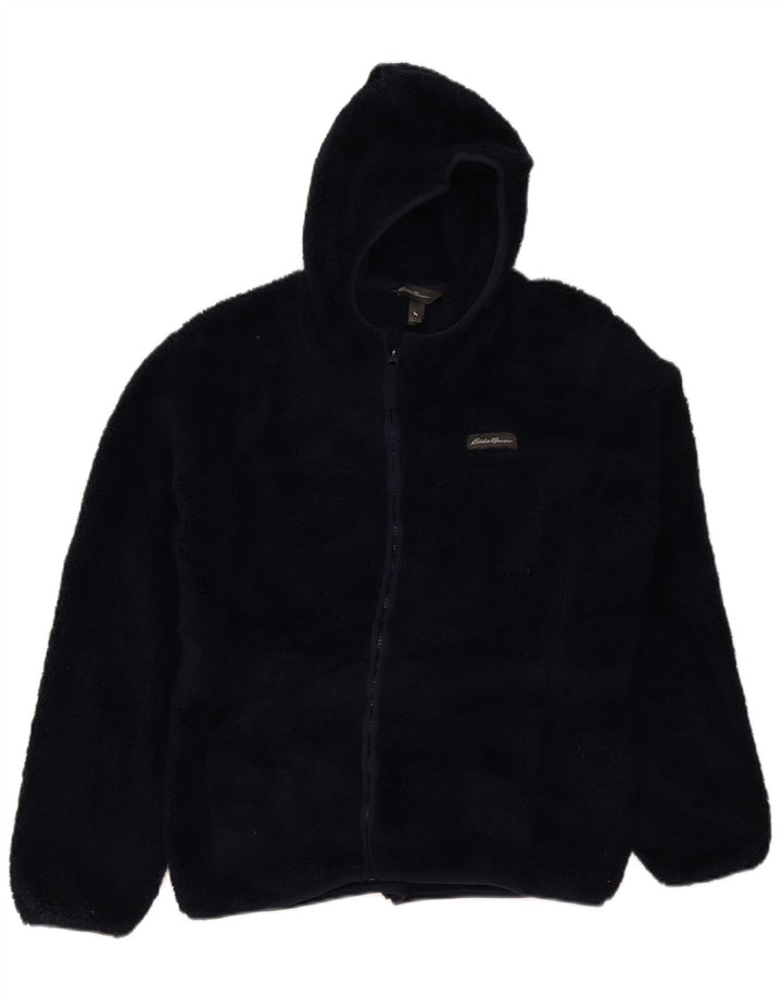 EDDIE BAUER Jachetă fleece cu glugă pentru băieți 15-16 ani XL bleumarin Poliester