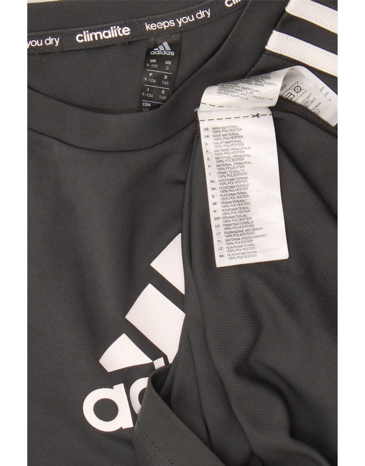 Tricou grafic Adidas pentru băieți Top 9-10 ani poliester gri