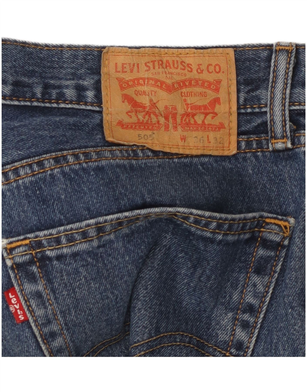 Blugi drepti pentru bărbați LEVI'S 505 W36 L32 albastru
