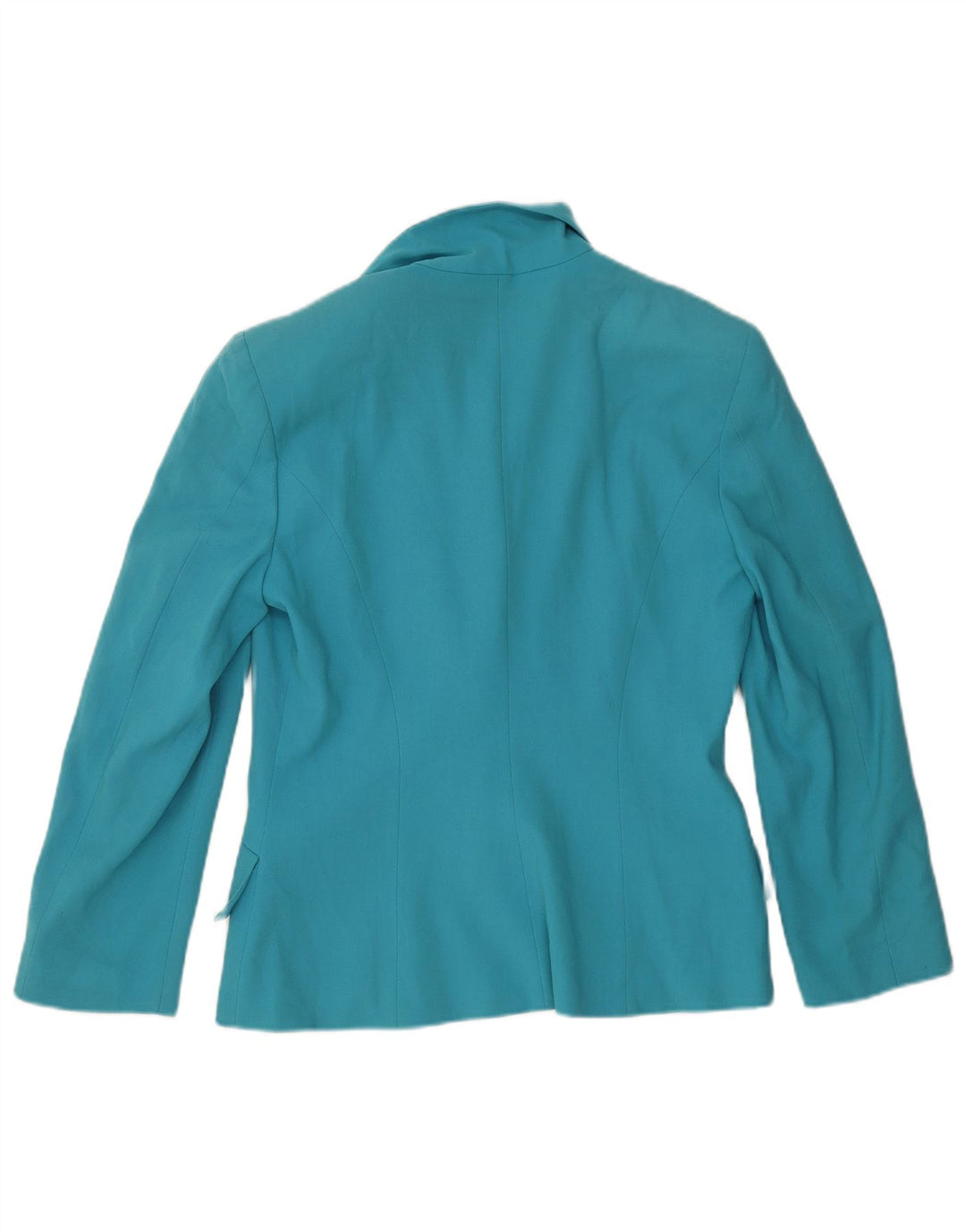 Blazer Vintage pentru femei cu 1 nasture, UK 16, mare, lână albastră