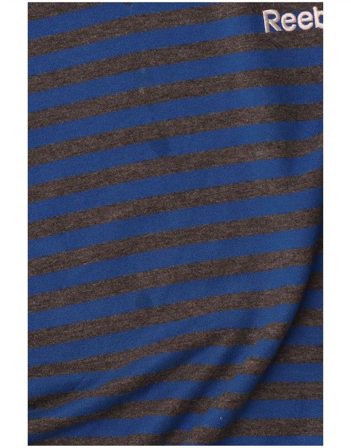 Pulover pentru bărbați REEBOK, bumbac cu dungi mici, albastre